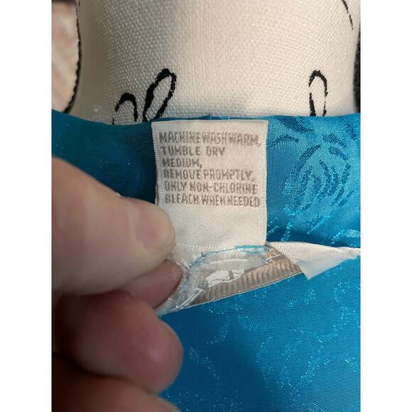 Vintage Ashley Amos Long Sleeve Blue Satin Feel Robe Women’s M - Picture 10 of 10